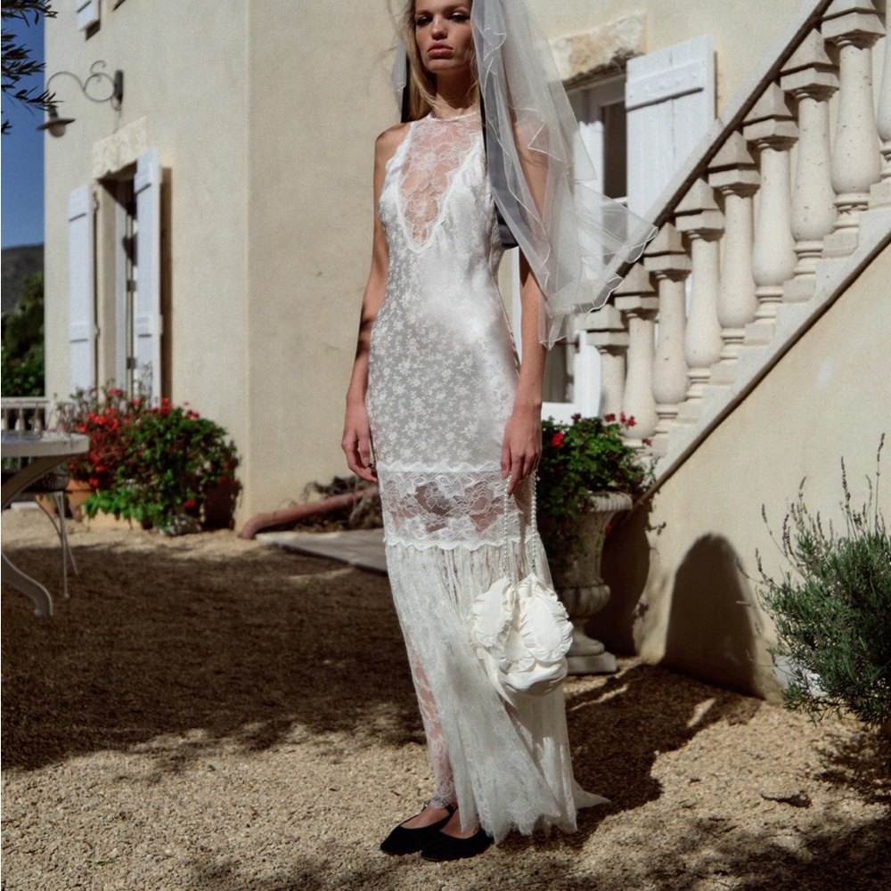 For Love And Lemons White Lace Wedding Dress